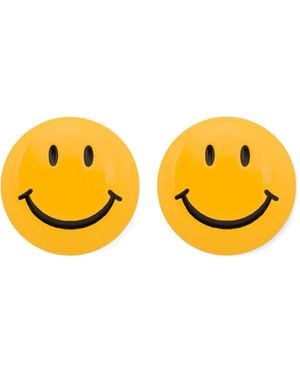 Moschino Pendientes Smiley - Amarillo