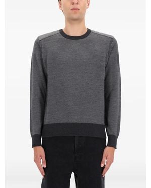 Belstaff Shoulder-Panel Patterned Jumper - Grey