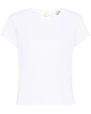 Twinset Logo-Plaque Cotton T-Shirt - White