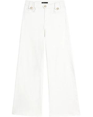 Maje Flared Denim Jeans - Blanc