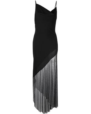 GIUSEPPE DI MORABITO Asymmetric Spaghetti-Strap Maxi Dress - Black