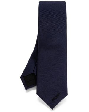 Moschino Teddy Bear Silk Tie - Blue