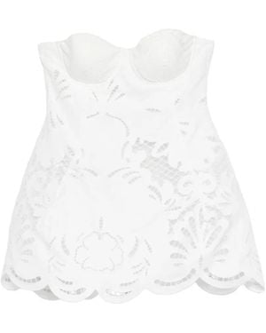 GIUSEPPE DI MORABITO Embroidered Mini Dress - White