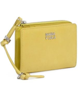 Bimba Y Lola Lemon Leather Compact Purse - Yellow