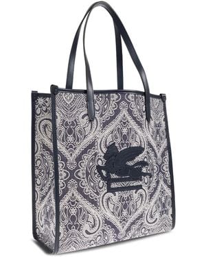 Etro Medium Love Trotter Paisley-Pattern Tote Bag - White