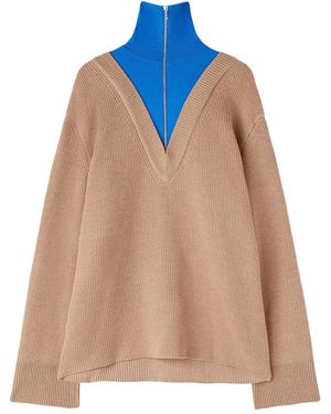 Jil Sander Pullover Im Layering-Look - Blau
