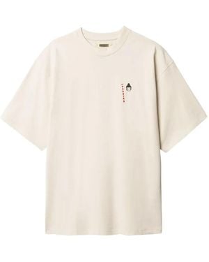 Woodbird Beam Suma Graphic-Print Cotton T-Shirt - White