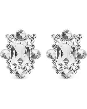Self-Portrait Embellished Earrings - White