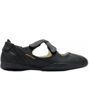 Goodnews Junie Touch-Strap Ballet Flats - Black