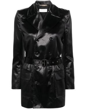 Saint Laurent Saharienne Double-Breasted Blazer - Black