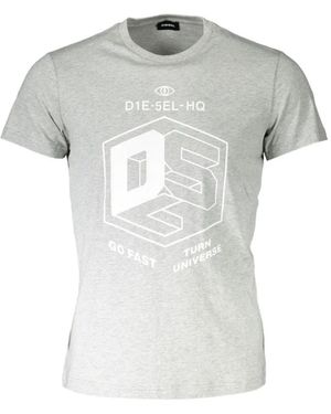 DIESEL Printed T-Shirt - Grey