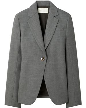 Tory Burch Stretch Flannel Blazer - Grey