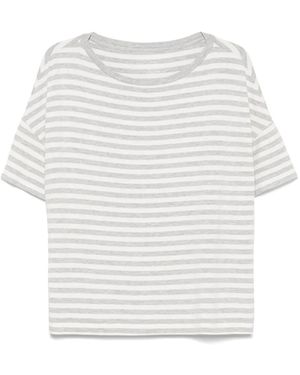 Majestic Filatures Striped T-Shirt - White