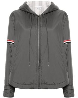 Thom Browne Rwb フーデッドジャケット - グレー