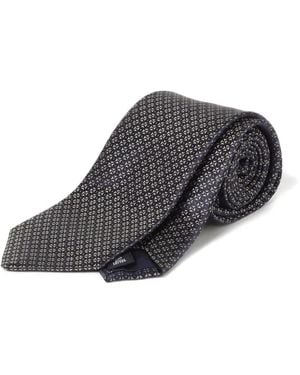 Emporio Armani Corbata con motivo geométrico - Gris