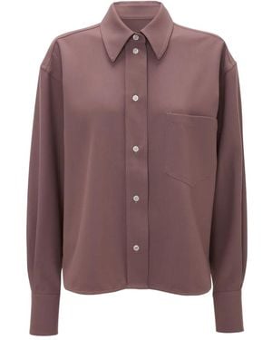 Victoria Beckham Long-Sleeve Shirt - Brown