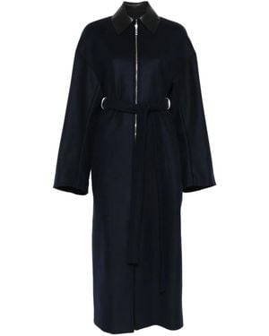 Sportmax ジップアップ トレンチコート - ブルー
