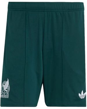 adidas Mexico 25 Away Logo-Patch Shorts - Green