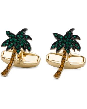 Paul Smith Palm-Tree Brass Cufflinks - Black