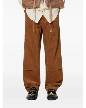 Engineered Garments Pantalones Con Diseño De Paneles - Marrón