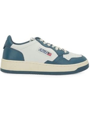 Autry Perforated-Toe Low-Top Trainers - Blue