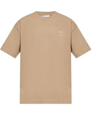 Samsøe & Samsøe Logo-Print Organic Cotton T-Shirt - White