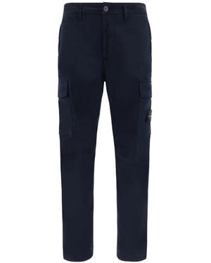 Stone Island Cargo-Pocket Trousers - Blue