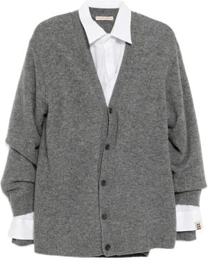 ROMEO HUNTE Layered Cardigan - Grey