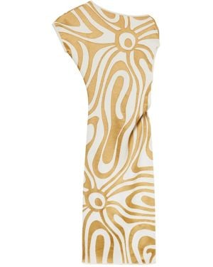 PUCCI Draped Midi Dress - Metallic