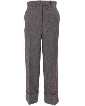 Thom Browne Belt-Loops Trousers - Grey