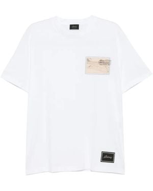 Brioni T-Shirt Met Grafische Print - Wit