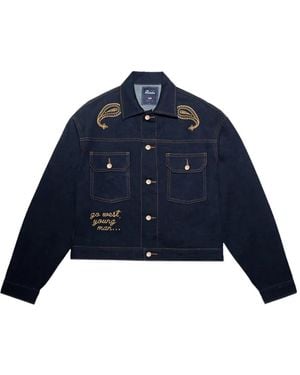 United Rivers Embroidered-Detail Jacket - Blue