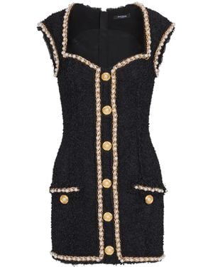 Balmain Abito Con Decorazione - Nero