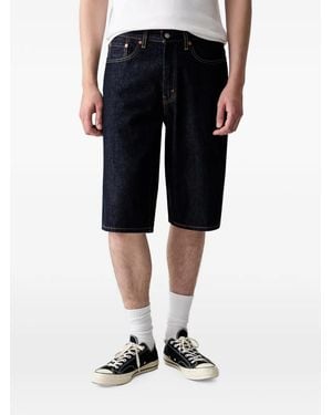 Levi's 470 Logo-Patch Denim Shorts - Black