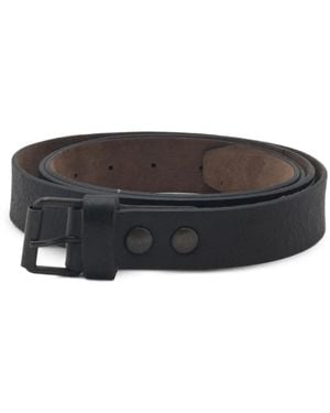 Ibrigu Ceinture En Cuir À Surpiqûres - Gris