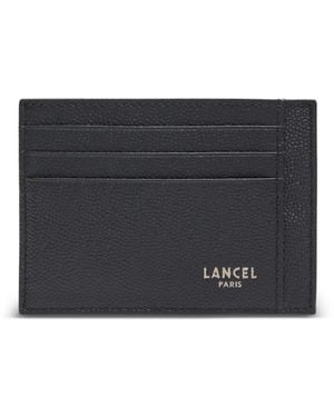 Lancel Leon Grained Leather Card Holder - Black