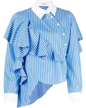 BESFXXK Long-Sleeve Striped Shirt - Blue