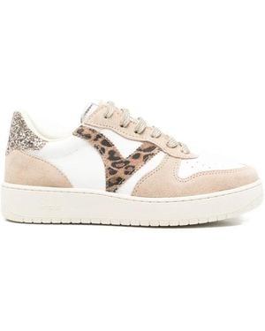 Victoria Glitter-Detail Sneakers - White