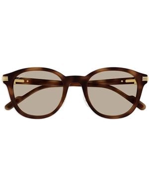 Cartier Lunettes De Soleil À Monture Ronde - Marron