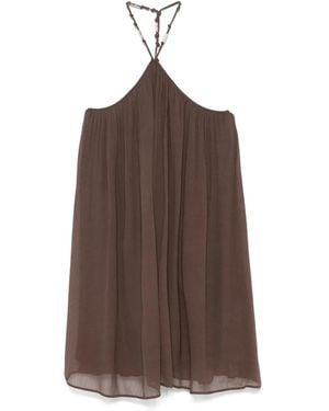 Patrizia Pepe Halterneck Mini Dress - Brown