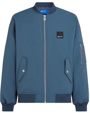 Karl Lagerfeld Bomberjack Met Rits - Blauw