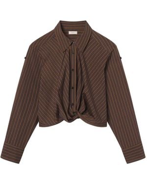 A.L.C. Chemise Rayée À Design Noué - Marron