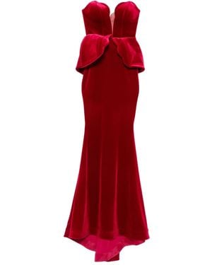 Cristallini Robe-Bustier Ariadna À Coupe Longue - Rouge