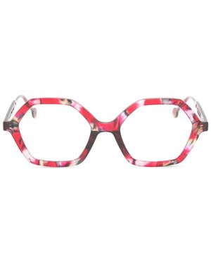 L.A. EYEWORKS Gafas Crumpet Con Montura Geométrica - Rosa