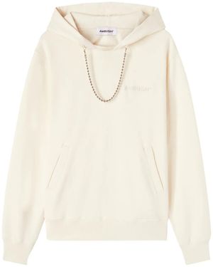 Ambush Ball-Chain Organic Cotton Hoodie - White