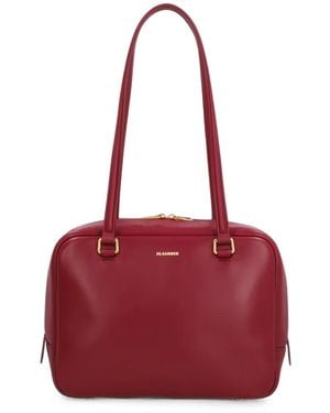 Jil Sander Vision Leather Shoulder Bag - Red