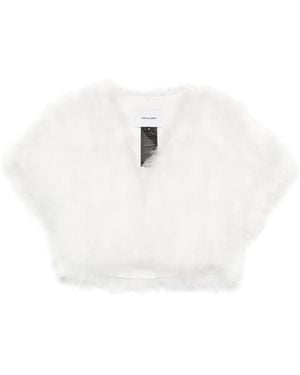 Yves Salomon Feather Jacket - White