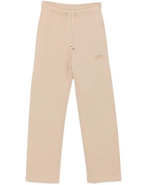 Autry Logo-Embroidered Drawstring Track Pants - Natural