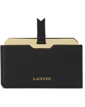 Lanvin Stamp Leather Card Holder - Black