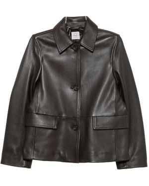 TOTEME Lederjacke Mit Kragen - Schwarz